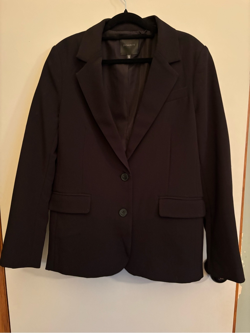 Dynamite Black Women's Tailored Two-Button Blazer